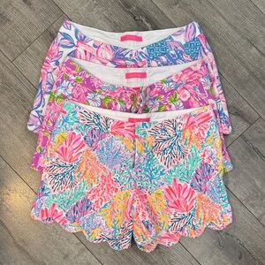 Lilly Pulitzer buttercup knit shorts - set of 3